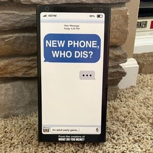 'New Phone, Who Dis?' Party Game - Black